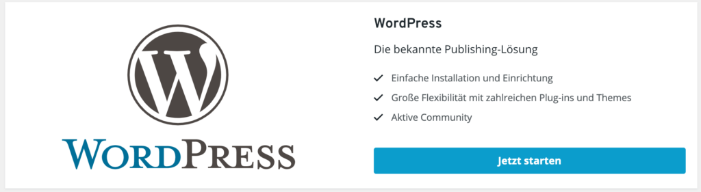 WordPress starten