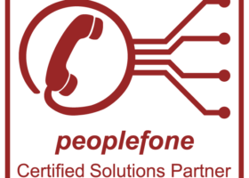 peoplefone Logo für zertifizierte Solutions Partner - quadratisch