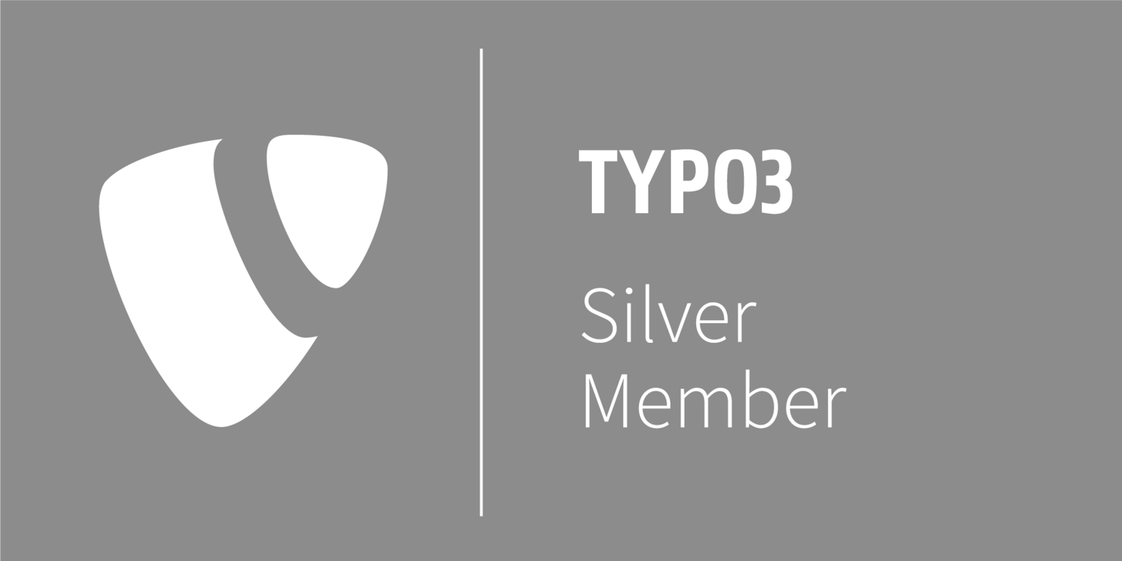 Logo TYPO3 Silver Member grau